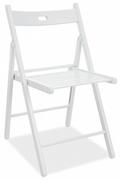 Krzesła - Krzesło składane drewniane SMART II białe - miniaturka - grafika 1