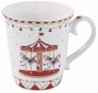 Ozdoby bożonarodzeniowe - KUBEK PORCELANOWY Christmas Wonderland - Wesołe Miasteczko - 1101 CHWO - miniaturka - grafika 1