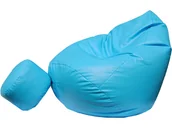Pufy i podnóżki - Pufa sako XXXXL worek + gratis niebieska - miniaturka - grafika 1