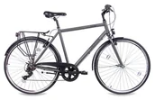 Rowery - Rower Miejski 28 Męski Stal Uniwersalny Kontra Bagażnik Błotniki Światła - miniaturka - grafika 1