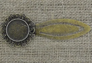 [171148] Zakładka do książki brąz na kaboszon 18mm - Zakładki indeksujące - miniaturka - grafika 1