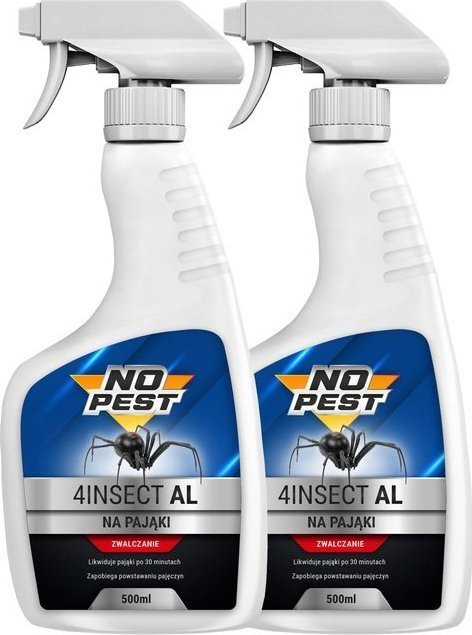 NO PEST 2x Spray na Pająki 500ml Preparat Aerozol Oprysk Płyn Środek na Pająki Pajęczyny