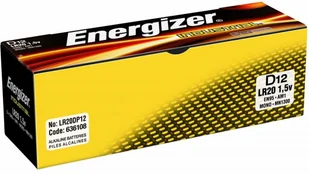 Energizer Bateria Energizer Industrial alkaliczna D LR20 12 szt. Bulk 7638900361087 - Baterie do zasilaczy awaryjnych UPS - miniaturka - grafika 8