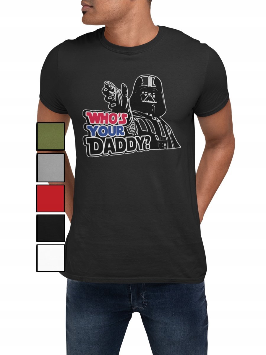 KOSZULKA T-SHIRT MĘSKA Z NADRUKIEM STAR WARS LORD NAPIS YODA - L