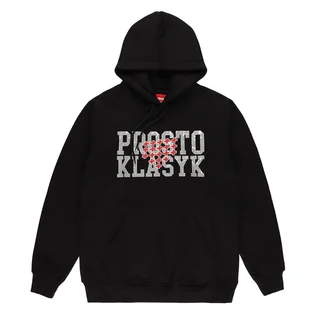 Bluzy sportowe męskie - Bluza Prosto Klasyk Hoodie Ferras KL232MSWE2082 - czarna - grafika 1