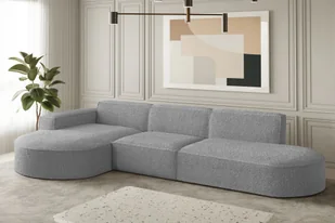Sofa w kształcie L narożnik MODENA tkanina Ascot szary lewy - Narożniki - miniaturka - grafika 1