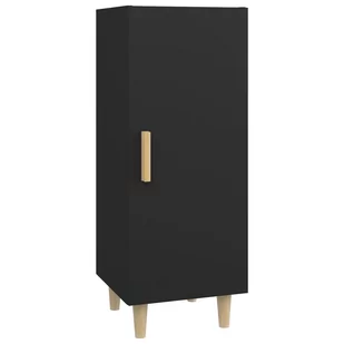 Lumarko Szafka, czarna, 34,5x34x90 cm, materiał drewnopochodny - Szafki do salonu - miniaturka - grafika 3