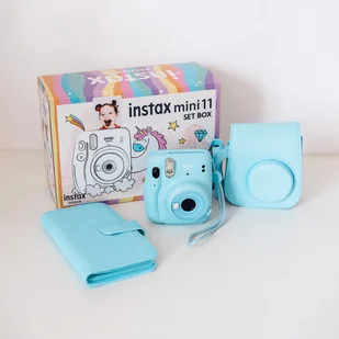 Aparat FUJIFILM Instax mini 11 Sky Blue Niebieski Mega Pack - Aparaty natychmiastowe - miniaturka - grafika 1