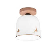 Lampy sufitowe - KolarzA1352.11.Au.100-Żyrandol natynkowy NONNA 1xE27/60W/230V jeleń dąb/biały/złoty - miniaturka - grafika 1