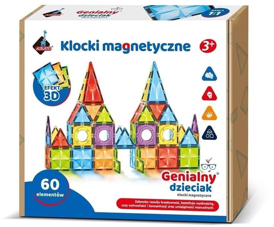 Klocki magnetyczne 60 elementów