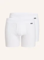 Majtki damskie - Schiesser Bokserki Cotton Essentials, 2 Szt. weiss - miniaturka - grafika 1