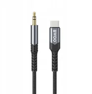 Kable komputerowe i do monitorów - BWOO cable AUX 3.5mm - USB-C BO-AUX066 black - miniaturka - grafika 1