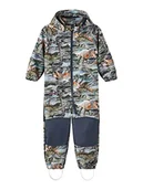 Kurtki i płaszcze dla chłopców - Bestseller A/S Kombinezony śniegowe chłopięce NMMALFA08 Suit AOP FO NOOS, Thyme, 110, Thyme, 110 - miniaturka - grafika 1