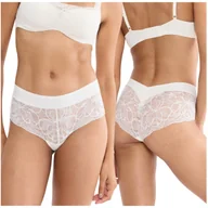 Majtki damskie - Majtki szorty koronkowe hipster Triumph Illusion Lace Shorty ecru 36 - miniaturka - grafika 1