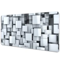 Podkładki na biurko - Duża podkładka na biurko Klocki szare 120x60 cm - miniaturka - grafika 1