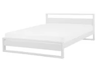 Łóżka - Beliani Łóżko drewniane białe 160 x 200 cm GIULIA - miniaturka - grafika 1