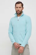 Bluzy męskie - Columbia bluza sportowa Fast Trek Light kolor niebieski gładka - miniaturka - grafika 1