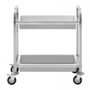 Wózek gastronomiczny - 2 półki - 62,6 x 33,5 x 10 cm - 72 kg ROYAL CATERING 10012725 RCSW-102 - Wózki na żywność - miniaturka - grafika 3