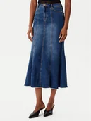 Spódnice - Morgan Spódnica jeansowa 252-JAFTER Niebieski Slim Fit - miniaturka - grafika 1