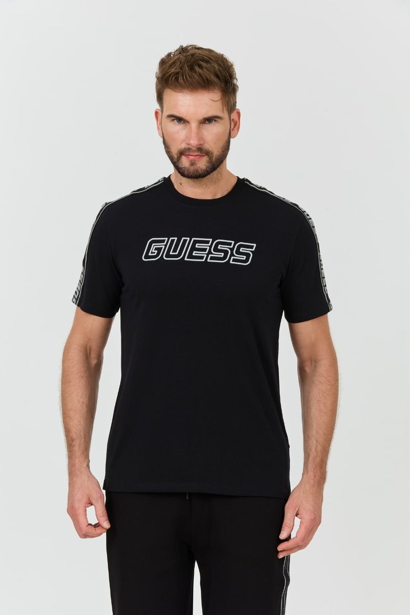 GUESS Czarny męski t-shirt Arlo Cn XXL