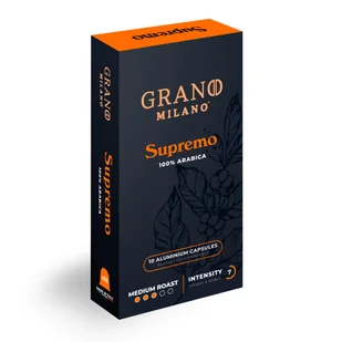 Kapsułki do ekspresów Nespresso* GRANO MILANO Supremo 100% Arabica 10 szt - Kawa w kapsułkach i saszetkach - miniaturka - grafika 1