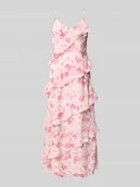 Sukienki - Długa sukienka z falbanami model ‘LINA’ - miniaturka - grafika 1