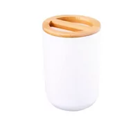 Kubki na szczoteczki do zębów - Pojemnik szczoteczki Snow biały - miniaturka - grafika 1