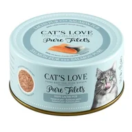 Mokra karma dla kotów - CAT'S LOVE FILET Pur Łosoś 6x100 g - miniaturka - grafika 1