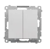 Wyłączniki światła i elektryczne - Wyłącznik podwójny Simon 55 - aluminium mat - miniaturka - grafika 1