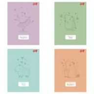 Zeszyty szkolne - St. Majewski Paczka Zeszyt A5 32k.w kratkę pastel Capybara mix pakiet 15 sztuk - miniaturka - grafika 1