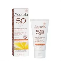 Acorelle Naturalny Krem Przeciwsłoneczny do Twarz Bio SPF 50 50 ml - Balsamy i kremy do opalania - miniaturka - grafika 1