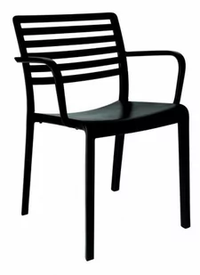 Fotel biurowy, krzesło biurowe D2.Design Krzesło Lama z podłokietnikami czarne 23006 - Fotele i krzesła biurowe - miniaturka - grafika 1