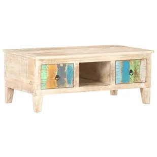 vidaXL vidaXL Stolik kawowy, 100x55x40 cm, surowe drewno akacjowe - Ławy i stoliki kawowe - miniaturka - grafika 1