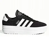 Sneakersy damskie - Buty damskie sneakersy platforma czarne adidas VL Court Bold IH9995 37 1/3 - miniaturka - grafika 1