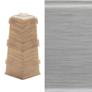 Arbiton Narożnik zewnętrzny do listwy INDO (1 sztuka) alu light - Listwy przypodłogowe - miniaturka - grafika 1