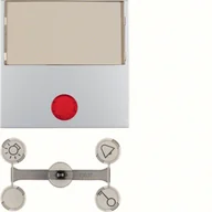 Inne akcesoria elektryczne - Berker Klawisz pojedynczy z 5 dołączonymi soczewkami i dużym polem opisowym B.Kwadrat/B.7/B.3 aluminium - miniaturka - grafika 1