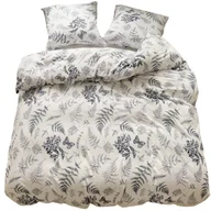 Pościel - POŚCIEL 140x200 DWUSTRONNA BAWEŁNA SATYNA GierekHoff KOMPLET 2 cz. BIA/NATU - miniaturka - grafika 1