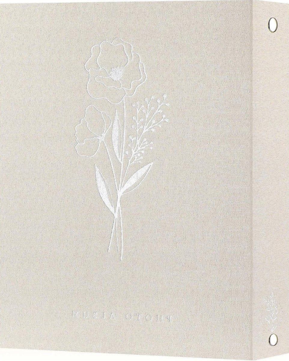 Album na zdjęcia 21x30cm 100 portretów lniana okładka etui beżowy