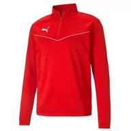 Koszulki męskie - Bluza Męska Puma Teamrise 1 4 Zip Top Czerwona 657394 01-M - miniaturka - grafika 1