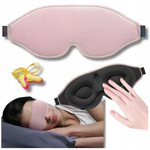 Opaska Na Oczy Twarz Maska 3d Do Spania Jedwabna 100% Zaciemnienia Premium - Akcesoria do bielizny - miniaturka - grafika 1