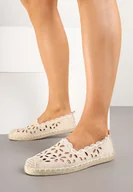 Espadryle damskie - Beżowe Ażurowe Espadryle Vices z Plecionym Sznurkiem Arivila - miniaturka - grafika 1