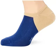 Koszulki męskie - FALKE Męskie stopki Colour Blend ekologiczna bawełna biały niebieski wiele innych kolorów niewidoczne bez motywu oddychające trwałe ekologiczne High Cut 1 para, beżowy (Paper Bag 4065), 43-46 EU - miniaturka - grafika 1