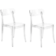 Krzesła - Zestaw 2 krzeseł do jadalni przezroczysty COVINGTON - miniaturka - grafika 1