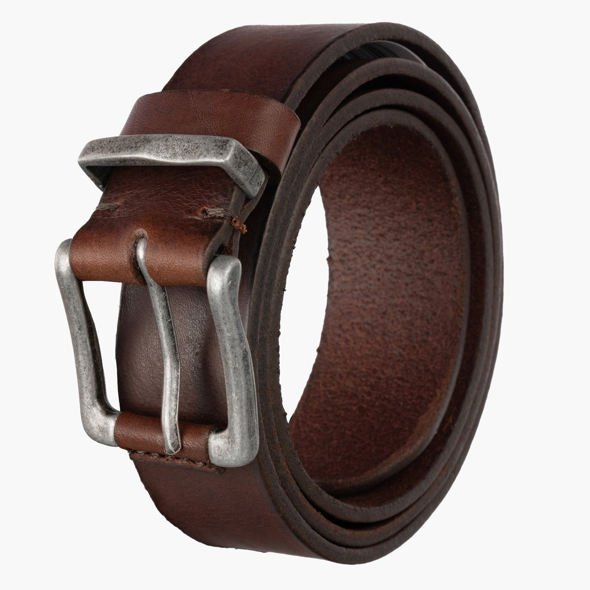 Pasek Męski BIG STAR Skórzany Pas Do Spodni Brązowy KK675112 Brązowy 115