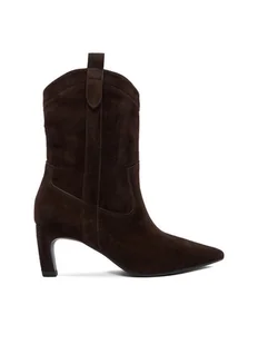 GINO ROSSI Botki EO-ZARA-LT2546 Brązowy - Botki damskie - miniaturka - grafika 1