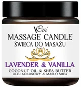 Olejki i świece do masażu - Nawilżająca świeca do masażu VCee 80 g - różne zapachy - Lavender & Vanilla - miniaturka - grafika 1