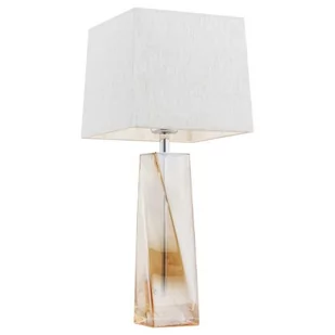 Argon Stojąca LAMPA stołowa LILLE 3840 nocna LAMPKA abażurowa do sypialni srebrna 3840 - Lampy stojące - miniaturka - grafika 1