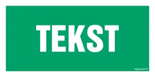 ZNAK NA ZAMÓWIENIE WZÓR A-008, TS - PŁYTA TD FOTOLUMINESCENCYJNA; (200X100MM) - Systemy ekspozycyjne i znaki informacyjne - miniaturka - grafika 1