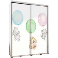 Szafy - Szafa 155 z Grafiką Balony 2 Penelopa Maridex Biały Mat - miniaturka - grafika 1