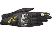 Rękawice motocyklowe - Alpinestars Rękawice motocyklowe Smx-1 Air V2 Gloves Black Yellow Fluo, czarne/żółte, S - miniaturka - grafika 1